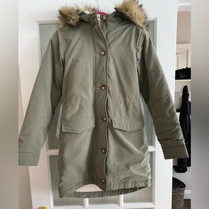 Abercrombie & Fitch Sherpa Lined Military Parka